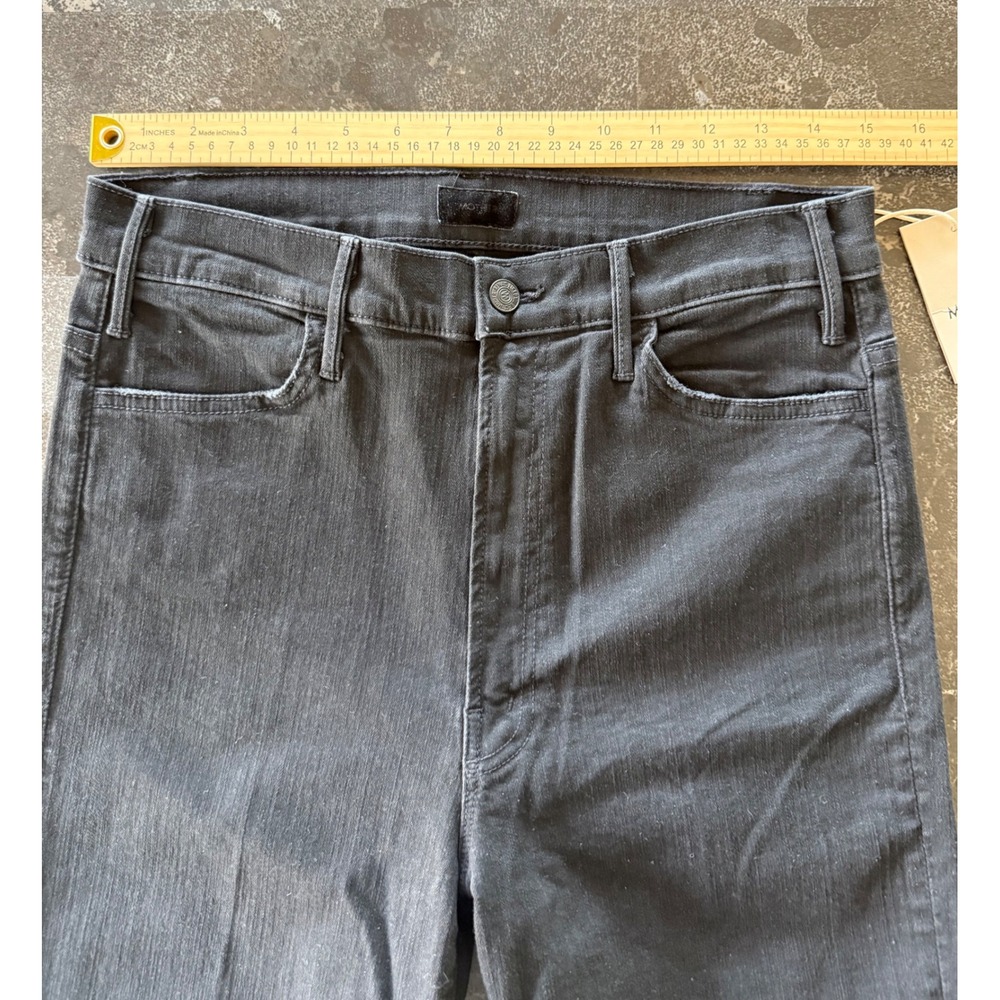 MOTHER The Hustler Ankle Fray Jeans Not Guilty Black Wash Size 32 New with Tag! - Picture 13 of 15